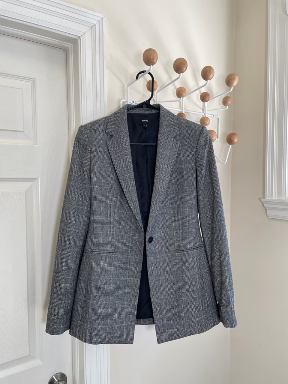 Theory - Wool Blend Blazer Jacket - Grey - 0